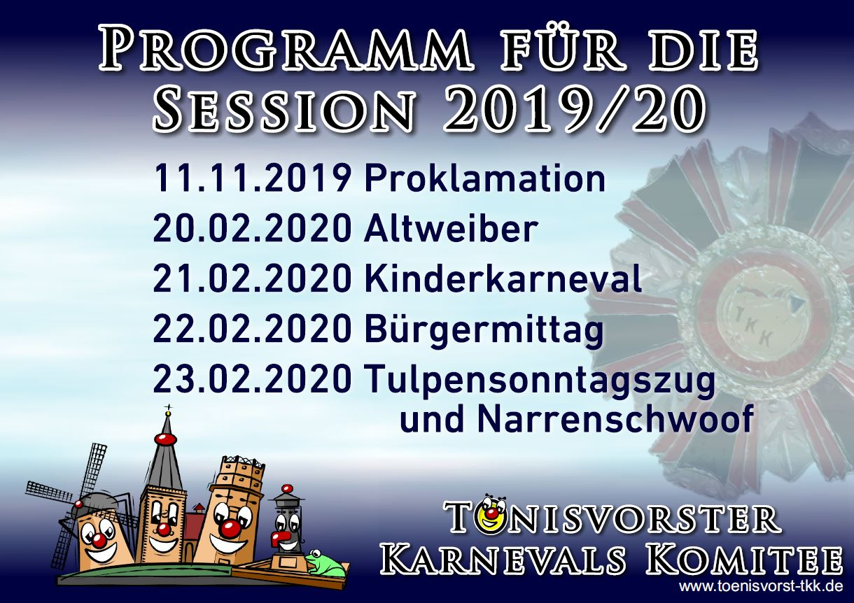 Termine Tonisvorster Karnevals Komitee